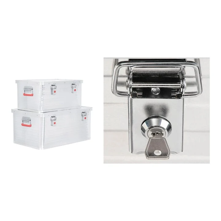 Set STIER Alubox-Set 50L and 85L+ Zylinderschloss-Set für STIER Aluboxen