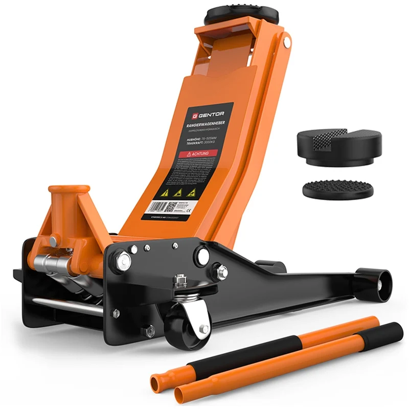 Wagenheber 3T hydraulisch & flach - Orange