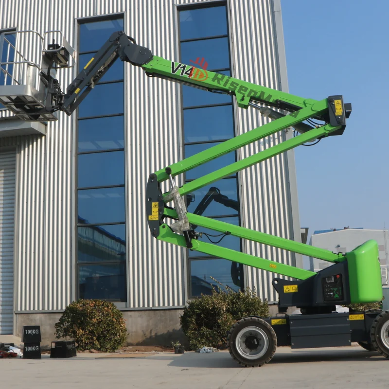 Hochwertige elektrische Gelenkteleskoparbeitsbühne mit Curl-Arm, 9–20 m
