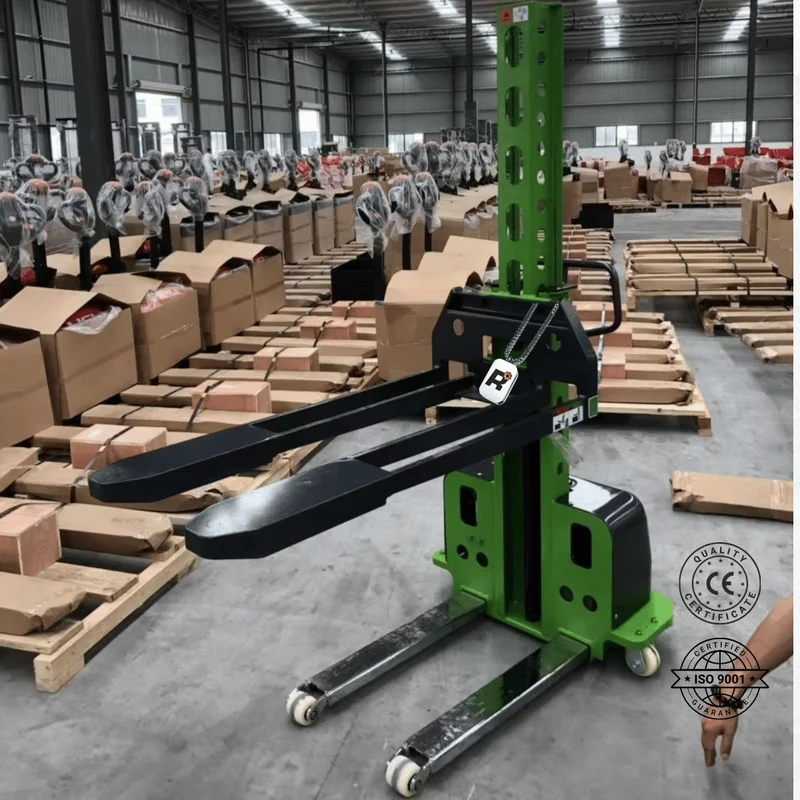 Vollelektrischer Mitgänger-Palettenstapler 700-1500 kg