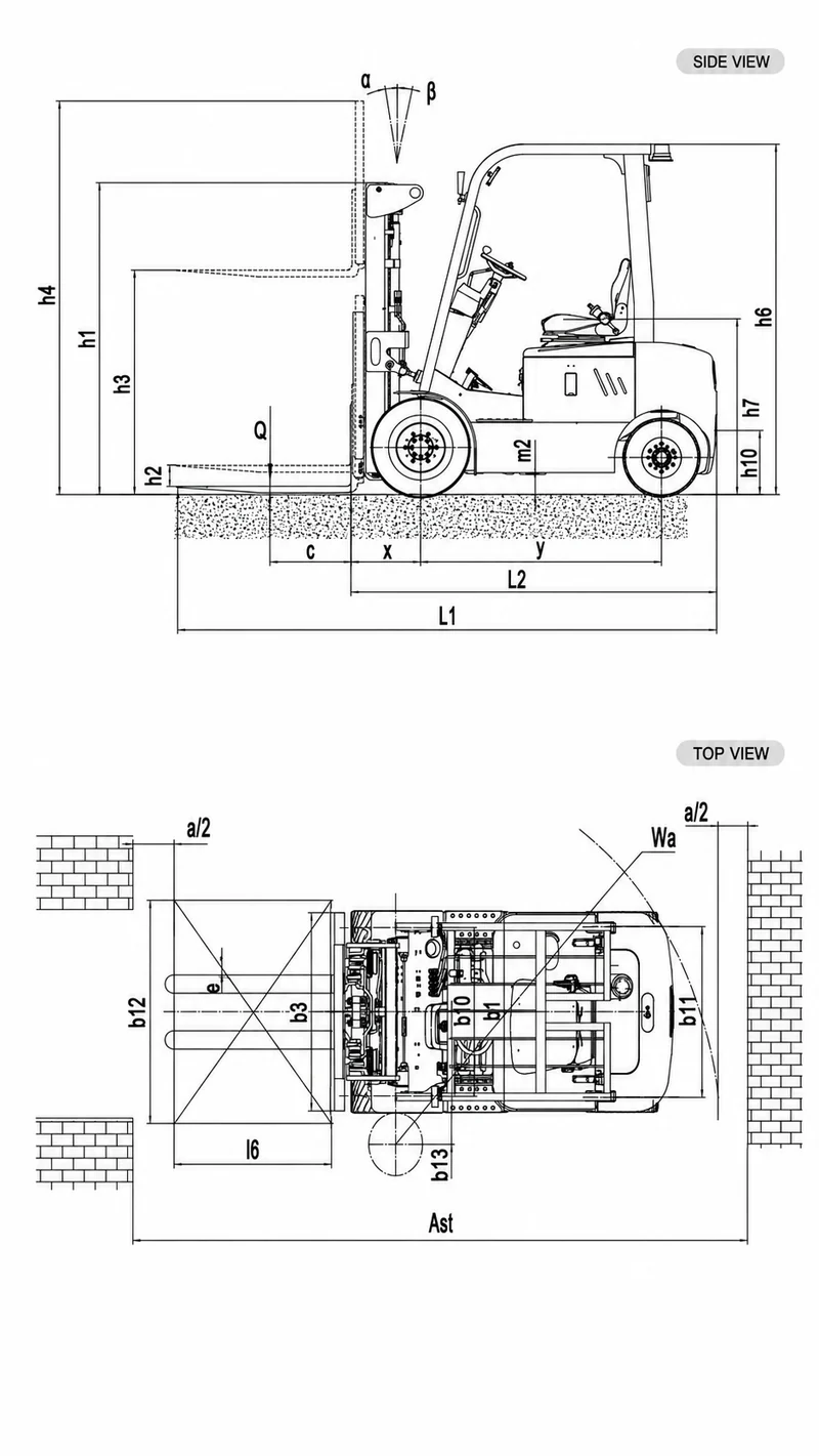 EFL201 Vollelektrischer Lithium-Batterie-Kompakt-Gegengewichtsstapler, 2.0 Tonnen