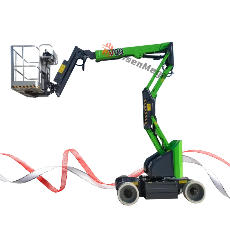 Hochwertige elektrische Gelenkteleskoparbeitsbühne mit Curl-Arm, 11 m