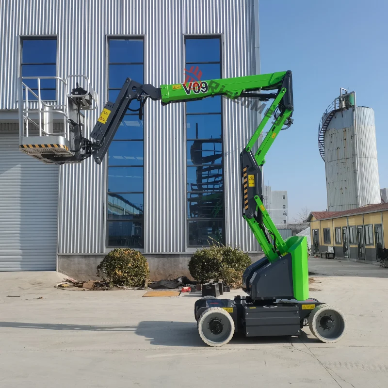 Hochwertige elektrische Gelenkteleskoparbeitsbühne mit Curl-Arm, 9–20 m