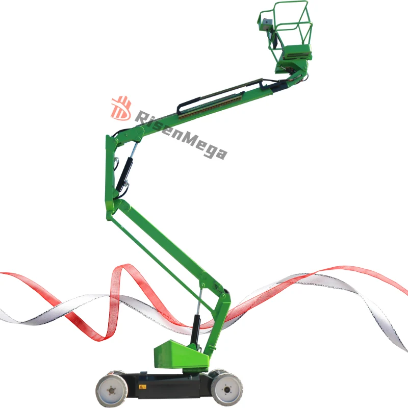 Hochwertige elektrische Gelenkteleskoparbeitsbühne mit Curl-Arm, 12 m