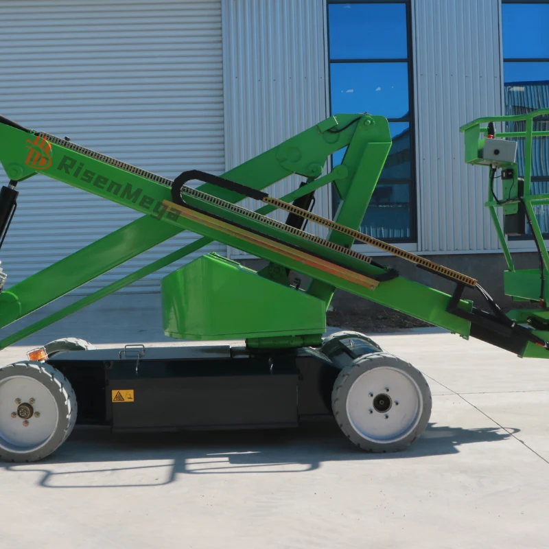Hochwertige elektrische Gelenkteleskoparbeitsbühne mit Curl-Arm, 12 m