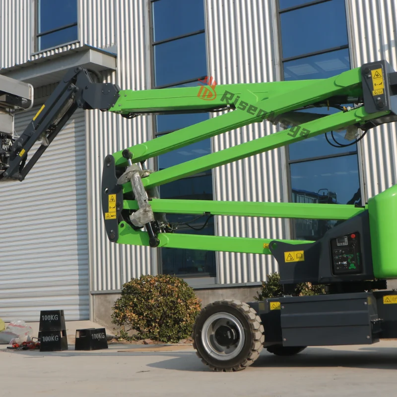 Hochwertige elektrische Gelenkteleskoparbeitsbühne mit Curl-Arm, 9–20 m