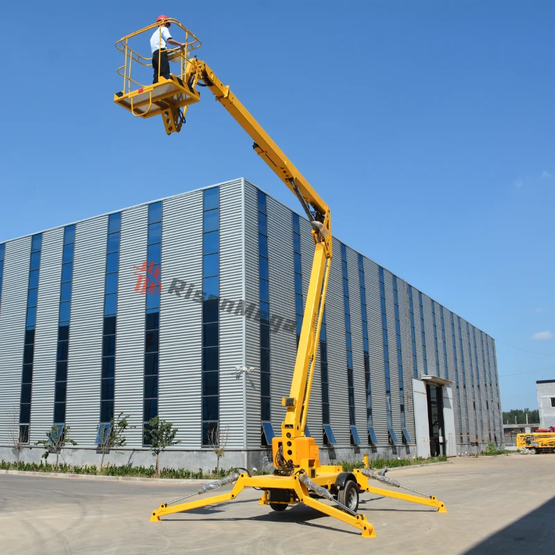 Schleppbare Gelenkteleskoparbeitsbühne mit Curl-Arm, 14–18 m
