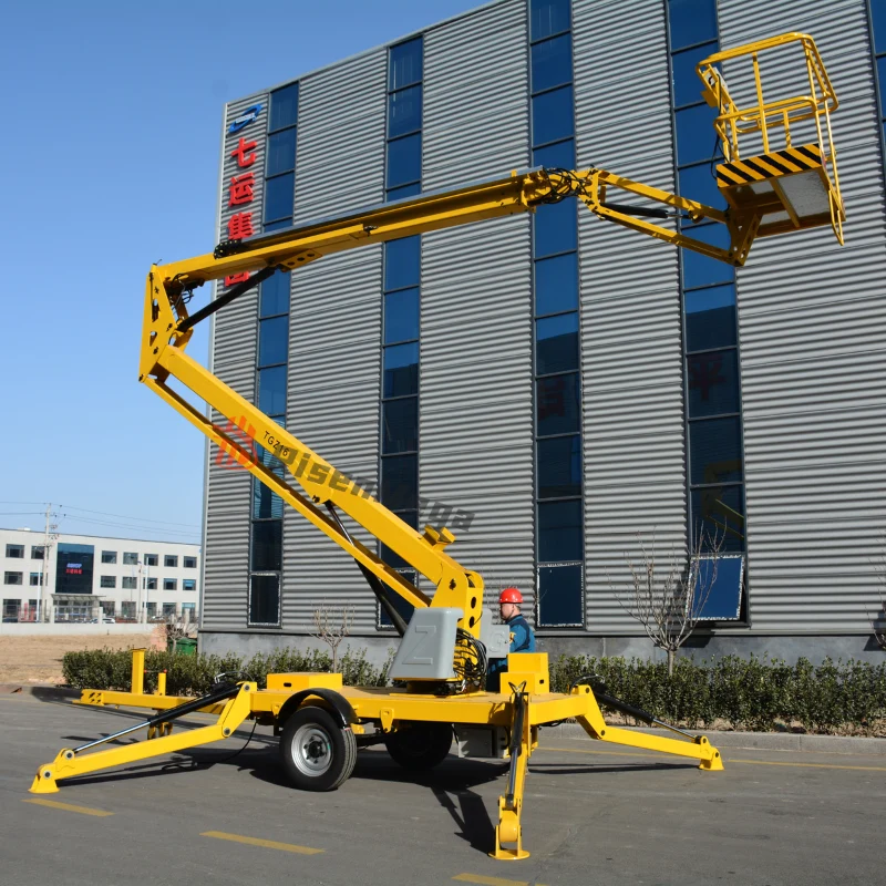 Schleppbare Gelenkteleskoparbeitsbühne mit Curl-Arm, 14–18 m