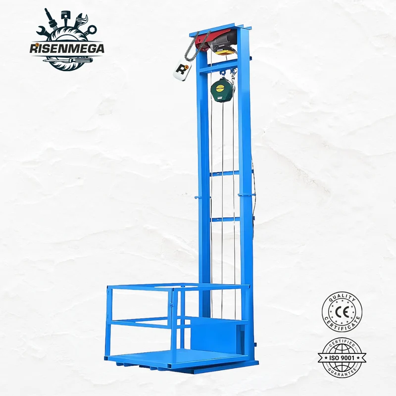 Seilzug-Lastenaufzug mit Einzelschiene, 400 kg, 2–15 m Hubhöhe