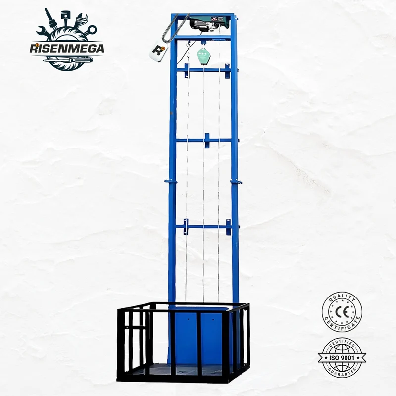 Seilzug-Lastenaufzug mit Einzelschiene, 400 kg, 2–15 m Hubhöhe