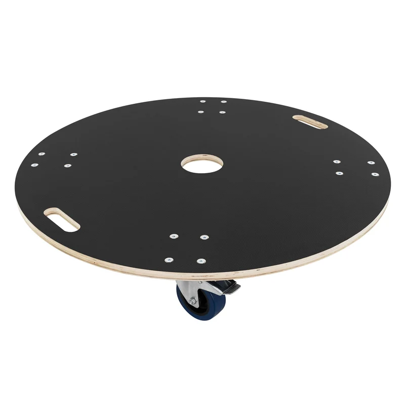B-Ware Rollbrett Möbelroller rund Ø 87 cm aus Multiplex mit Feststellbremsen Tragkraft 800 kg