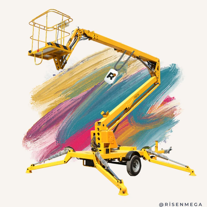 Schleppbare Gelenkteleskoparbeitsbühne mit Curl-Arm, 8–22 m
