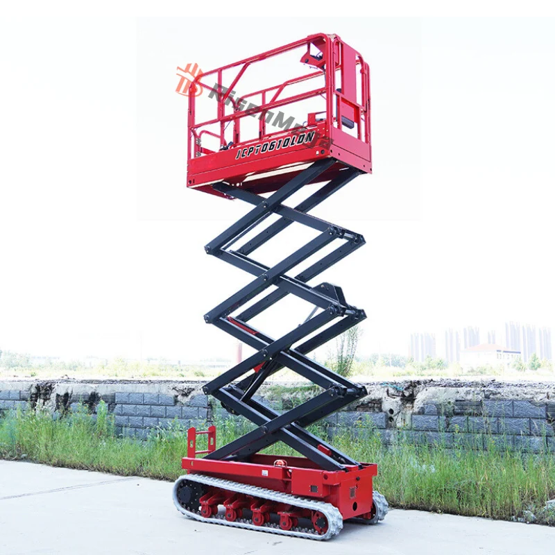 Hydraulik-Scherenhebebühne aus Gummiraupen 6-8M