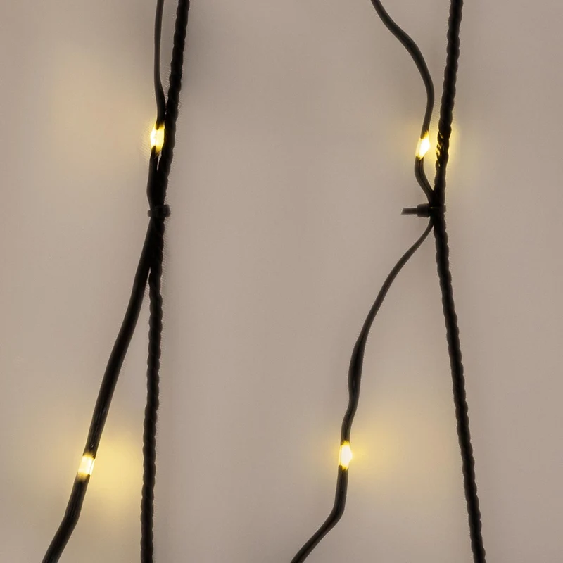 ECD GERMANY | LED Lichterkette für Fahnenmast und Weihnachtsbaum 8m Warmweiß 1440 LED Weihnachtsbeleuchtung Außen Garten Beleuchtung Baum Überwurf