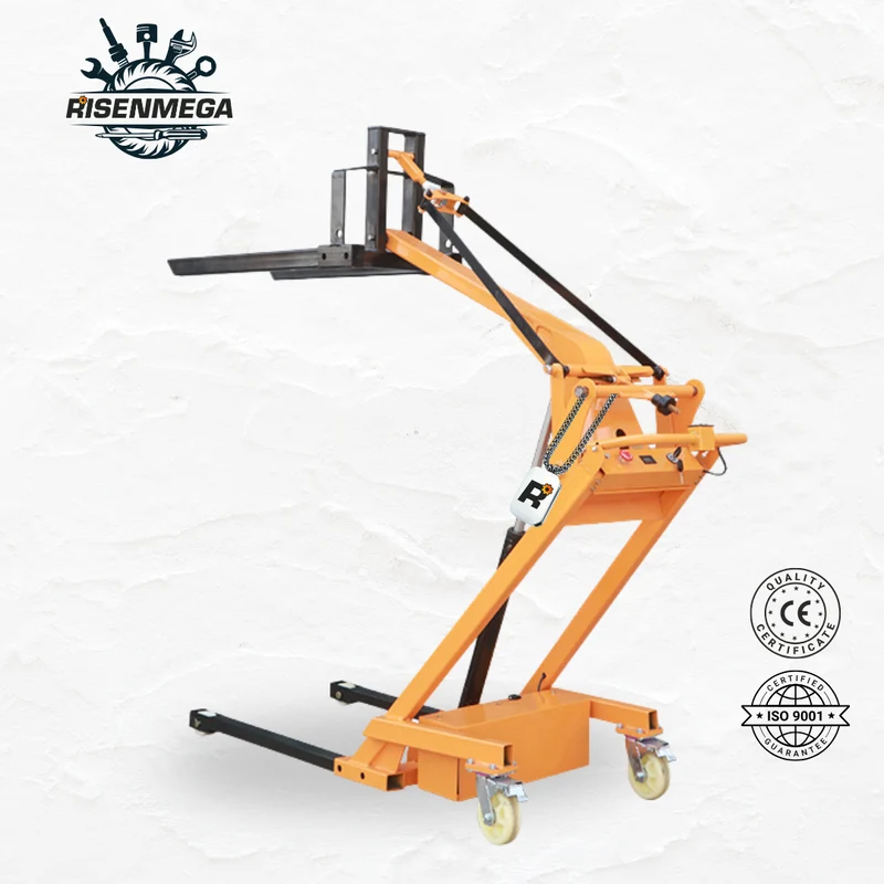 Elektrischer tragbarer Hochleistungs-Mini-Gabelstapler mit gebogenem Arm
