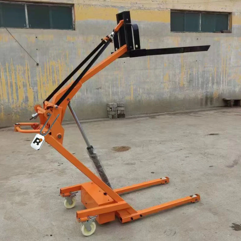Elektrischer tragbarer Mini-Gabelstapler mit gebogenem Arm