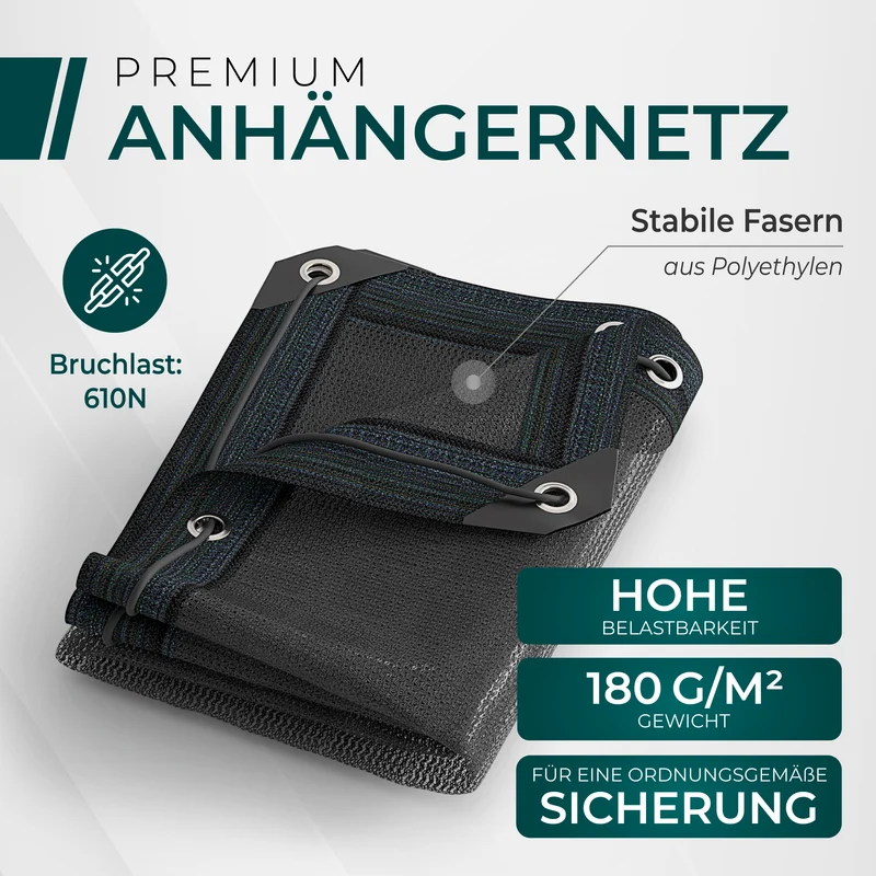Feinmaschige Anhängernetze