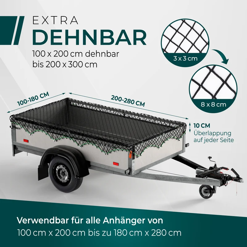 Dehnbare Anhängernetze