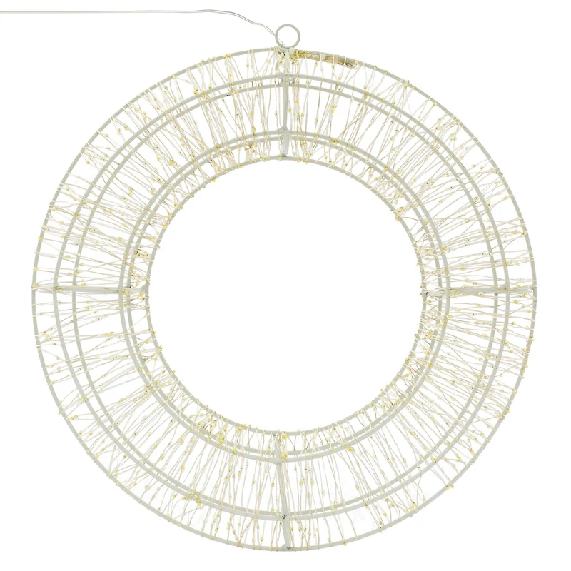 Weihnachtsdeko LED Kranz Ø 58cm warmweiß mit 1800 LED's inkl. Timer