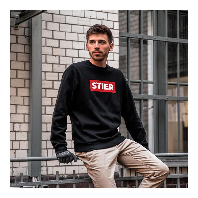 STIER Sweater div. Modelle, Größe S-XXL, unisex, 80% Baumwolle, bequemer Schnitt