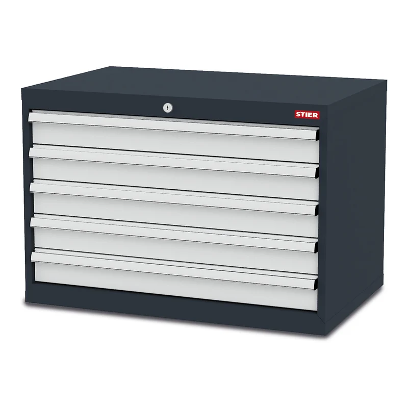 STIER Schubladenschrank mit 5 Schubladen BxTxH 600x575x620 mm