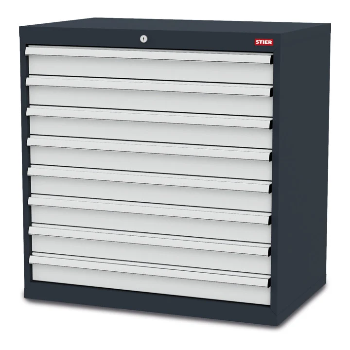 STIER Schubladenschrank mit 8 Schubladen BxTxH 900x575x920 mm