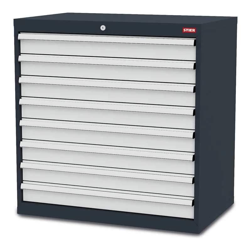 STIER Schubladenschrank mit 8 Schubladen BxTxH 900x575x920 mm