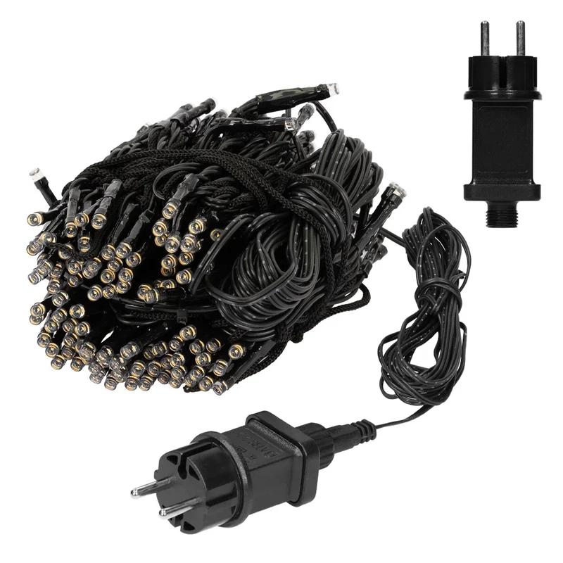 ECD Germany | LED Lichterkette Fahnenmastbeleuchtung Warmweiß Weihnachtsbeleuchtung Weihnachtsdeko