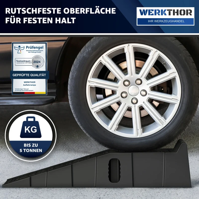 KFZ Rampe [2er Set] - Auffahrrampen für maximalen Halt bis [<3t] von Werkthor