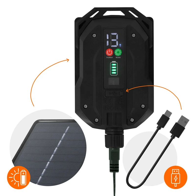 LED Solar Cluster Lichterkette 16 m mit 800 warmweißen LEDs 13 Modi & Timer