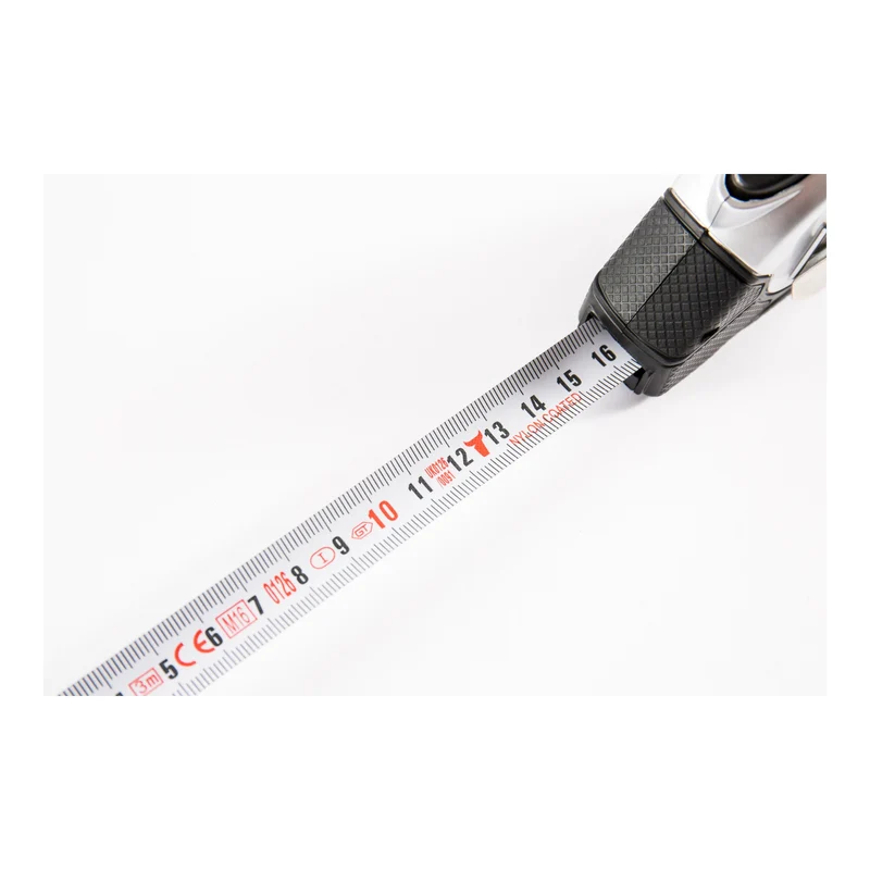 STIER Taschenbandmaß Länge 3 bis 8 m Gürtelclip Maßband Self-Lock-Buttons