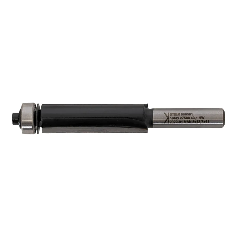 STIER Bündigfräser HW 8 mm Durchmesser 12,7 mm NL 41 mm