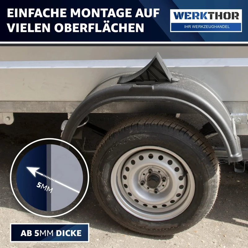 Unterlegkeile mit Halterung inkl. Befestigungsmaterial [2er Set] bis 1600kg Achslast von Werkthor