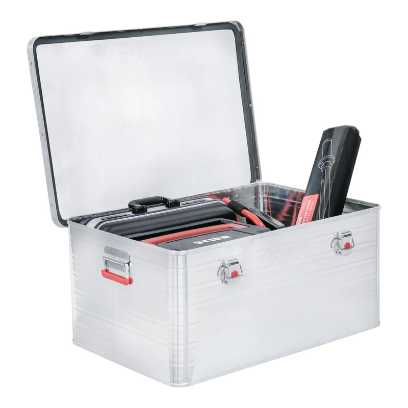 STIER Alubox Aluminiumbox Transportkiste Staub und Spritzwasserschutz div Größen