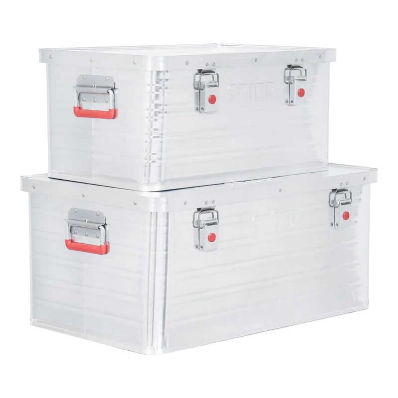 STIER Alubox Aluminiumbox Transportkiste Staub und Spritzwasserschutz div Größen