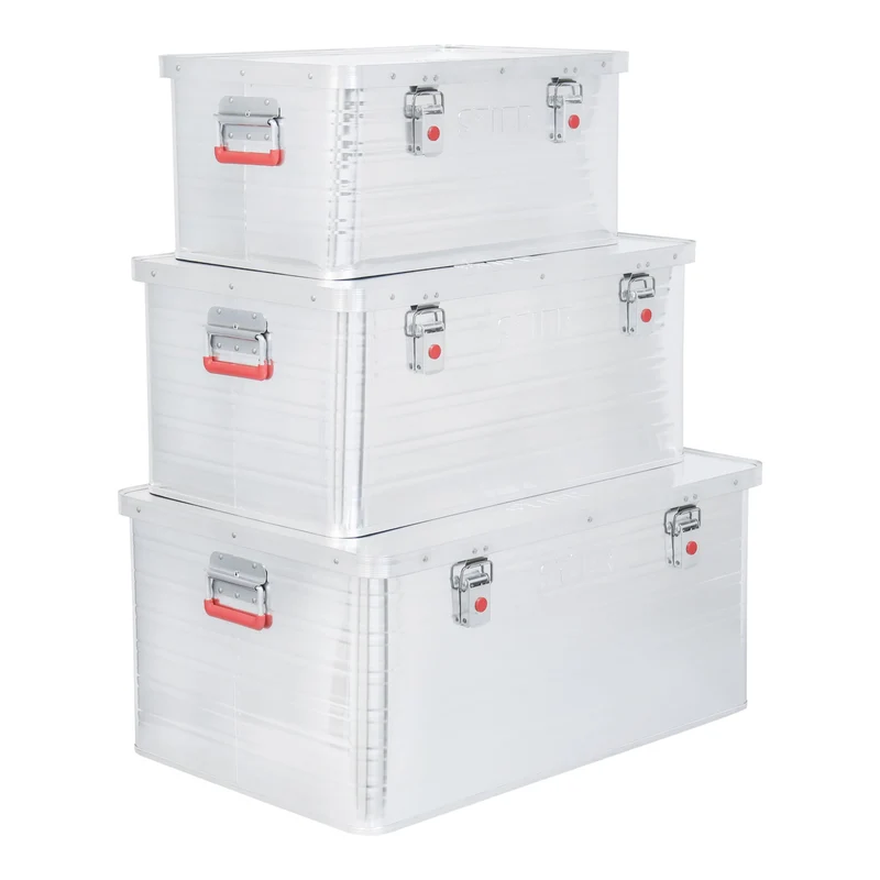 STIER Alubox Aluminiumbox Transportkiste Staub und Spritzwasserschutz div Größen