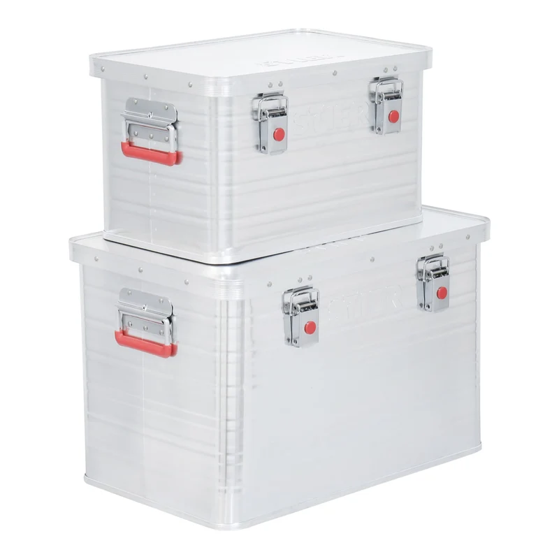 STIER Alubox Aluminiumbox Transportkiste Staub und Spritzwasserschutz div Größen