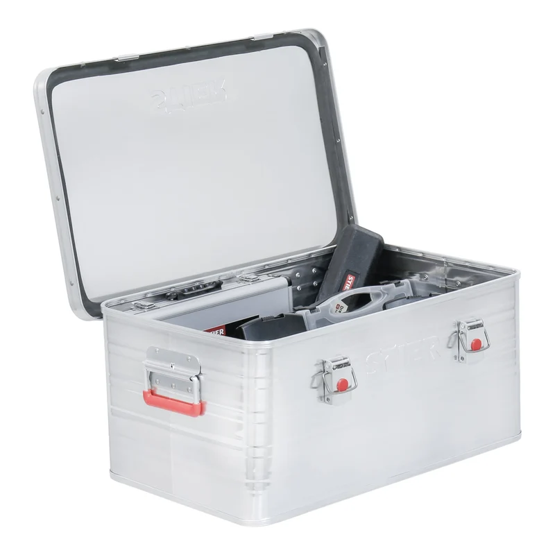 STIER Alubox Aluminiumbox Transportkiste Staub und Spritzwasserschutz div Größen