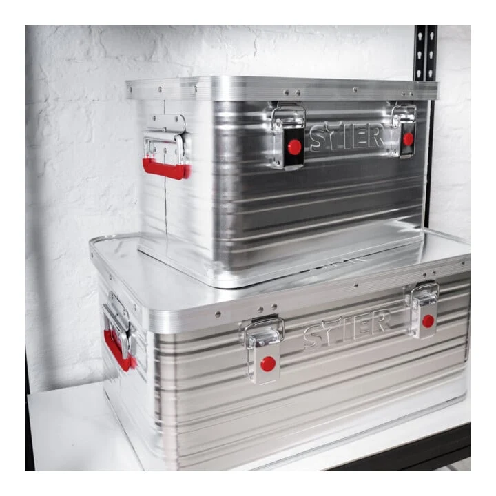STIER Alubox Aluminiumbox Transportkiste Staub und Spritzwasserschutz div Größen