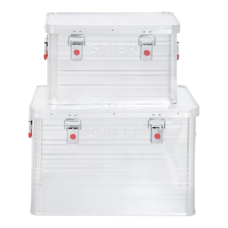 STIER Alubox Aluminiumbox Transportkiste Staub und Spritzwasserschutz div Größen