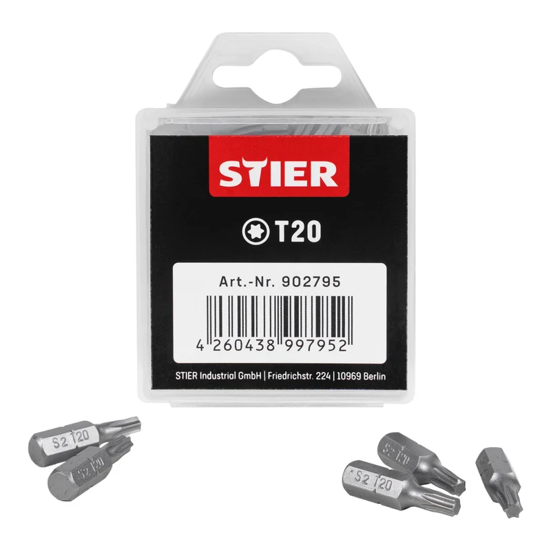 STIER TORX-Bit-Großpackung 50 Bits Bits T 15 - T 30 Länge 25 mm Profi Werkzeug