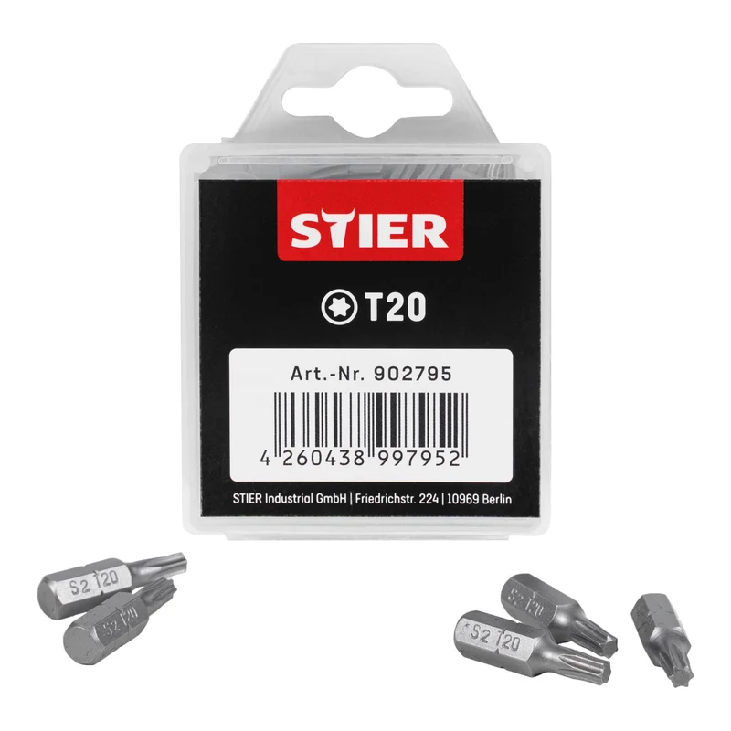 STIER TORX-Bit-Großpackung 50 Bits Bits T 15 - T 30 Länge 25 mm Profi Werkzeug