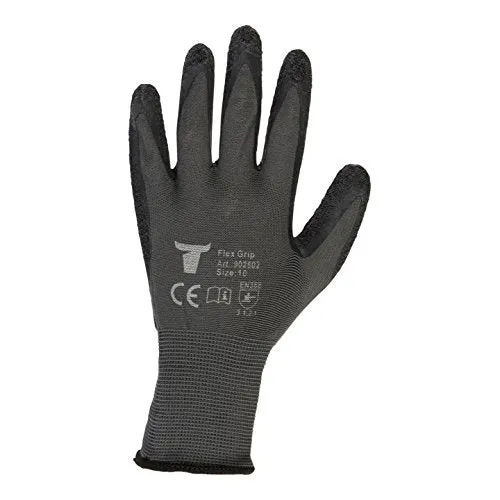 STIER Montagehandschuh, 12 Paar, Flex Grip, Größe 8, hochwertige Naturlatexbeschichtung, Exzellentes Tastgefühl, Schutz vor Flüsskeit & Kälte, gute Abriebfestigkeit