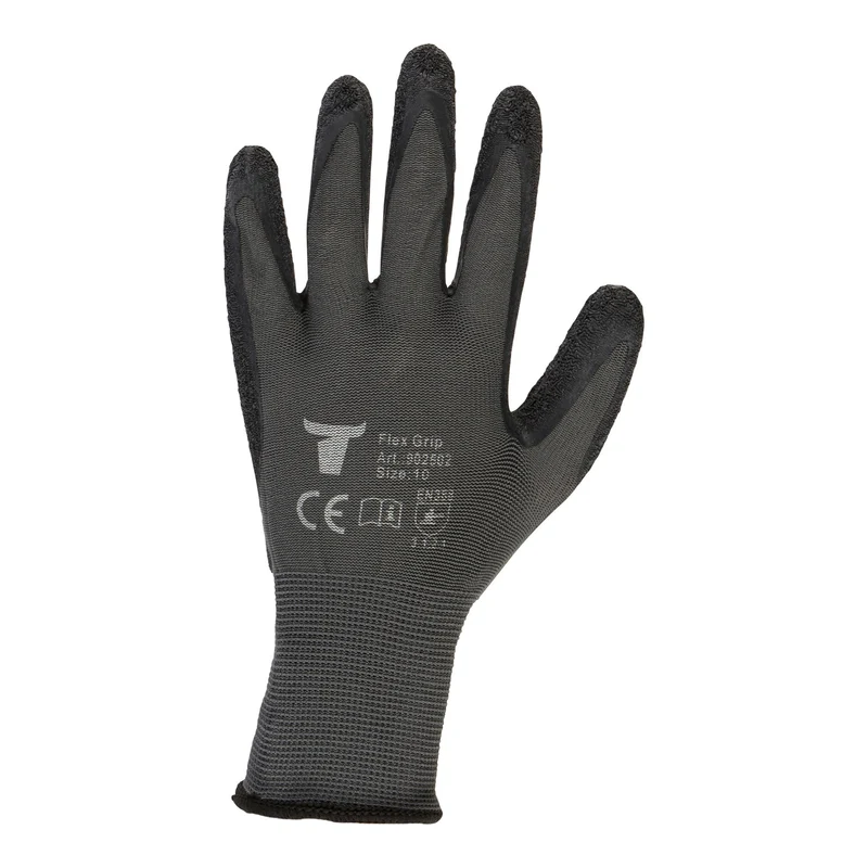 STIER Montagehandschuh, 12 Paar, Flex Grip, Größe 8, hochwertige Naturlatexbeschichtung, Exzellentes Tastgefühl, Schutz vor Flüsskeit & Kälte, gute Abriebfestigkeit