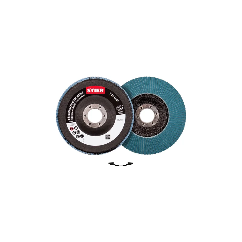 STIER Fächerschleifscheiben Profi Ø 125 mm Set 10 Stk Schleifscheiben div Größen