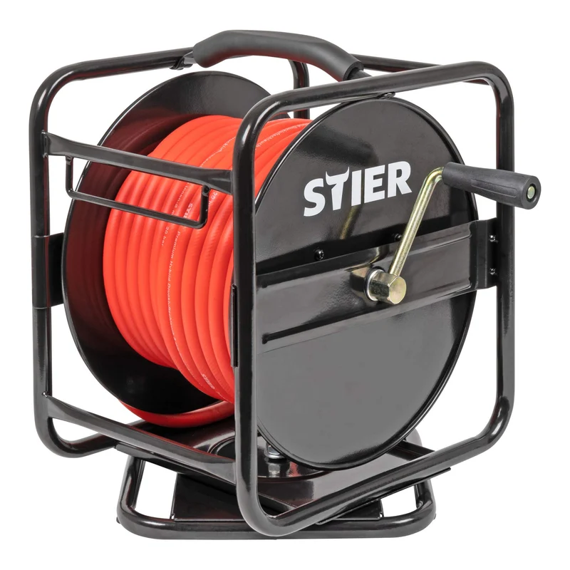 STIER Druckluft Schlauchtrommel inkl. Wandhalterung Druckluftschlauch SBT-30