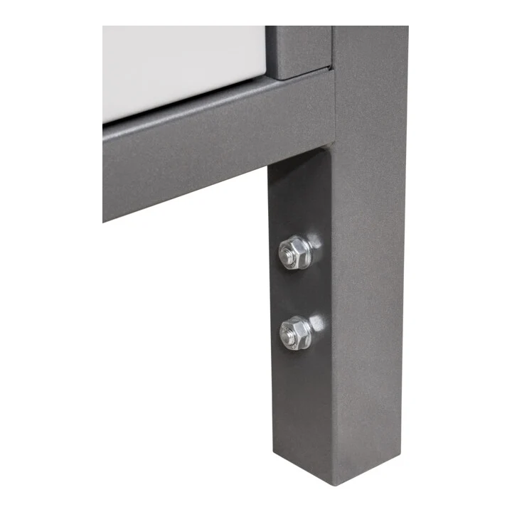 STIER Höhenverstellbare Werkbank Premium mit 2 Schubladen und 2 Flügeltüren BxTxH 1500x700x840-1040mm