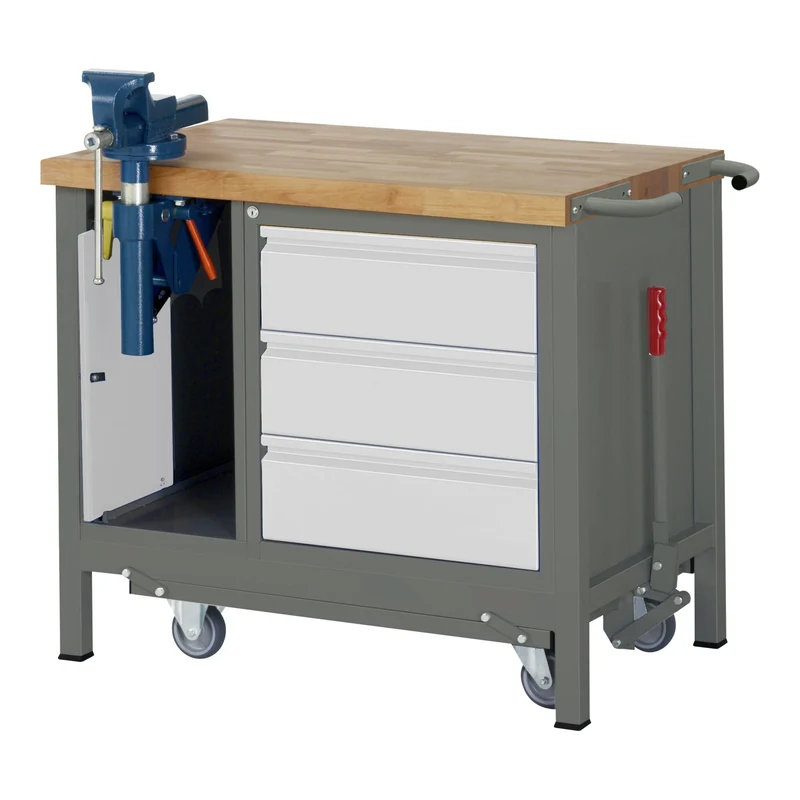 STIER Werkbank Premium mit abs. Fahrgestell