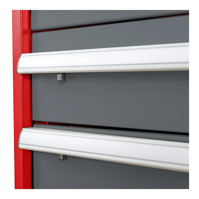 STIER Schubladenschrank mit 9 Schubladen BxTxH 600x575x1020 mm rot/anthrazitgrau