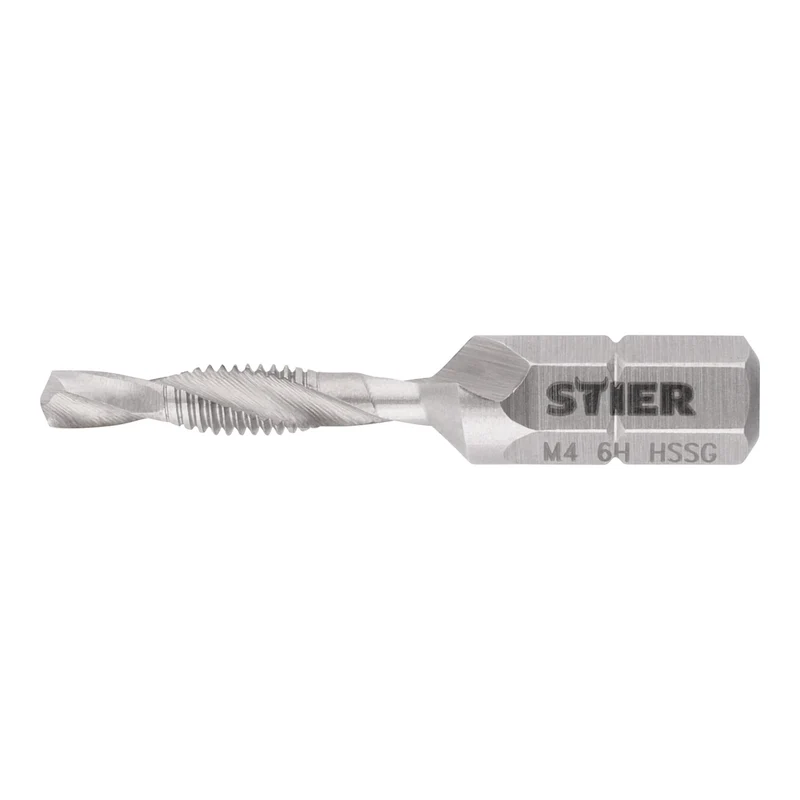 STIER Kombigewindebohrer Bit M3 bis M10 DIN 3126 HSS-G 1/4"-Sechskant